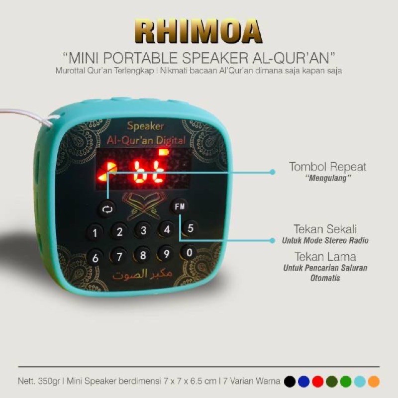 PROMO SPEAKER RHIMOA ALQURAN V-600 MINI MUSIC BOX V600 CUBE NEW 2023 MUROTTAL AL-QUR'AN BLUETOOTH