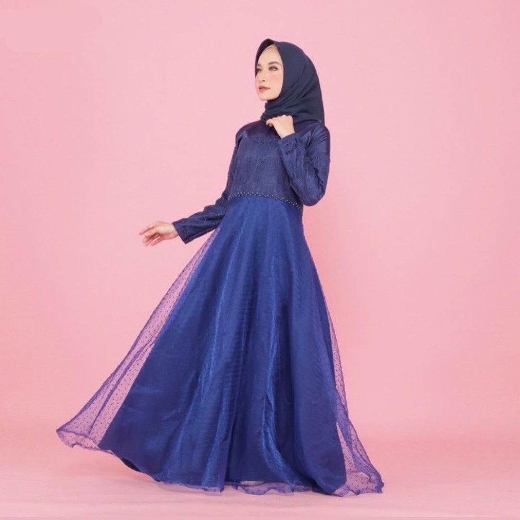 READYSTOCK LASHIRA Dress Organza/Gaun Pesta Muslimah/Dress Pesta Kondangan