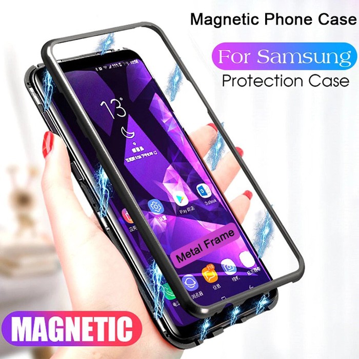 Magnetic Hardcase Aluminium Tempered Glass Samsung Galaxy A70, A 70