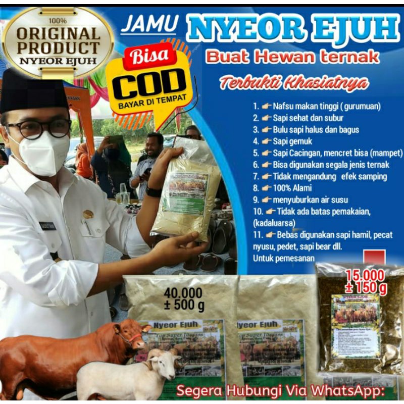 

jamu alami spi&kambing. NYEOR EJUH, 100% dr bahan alami