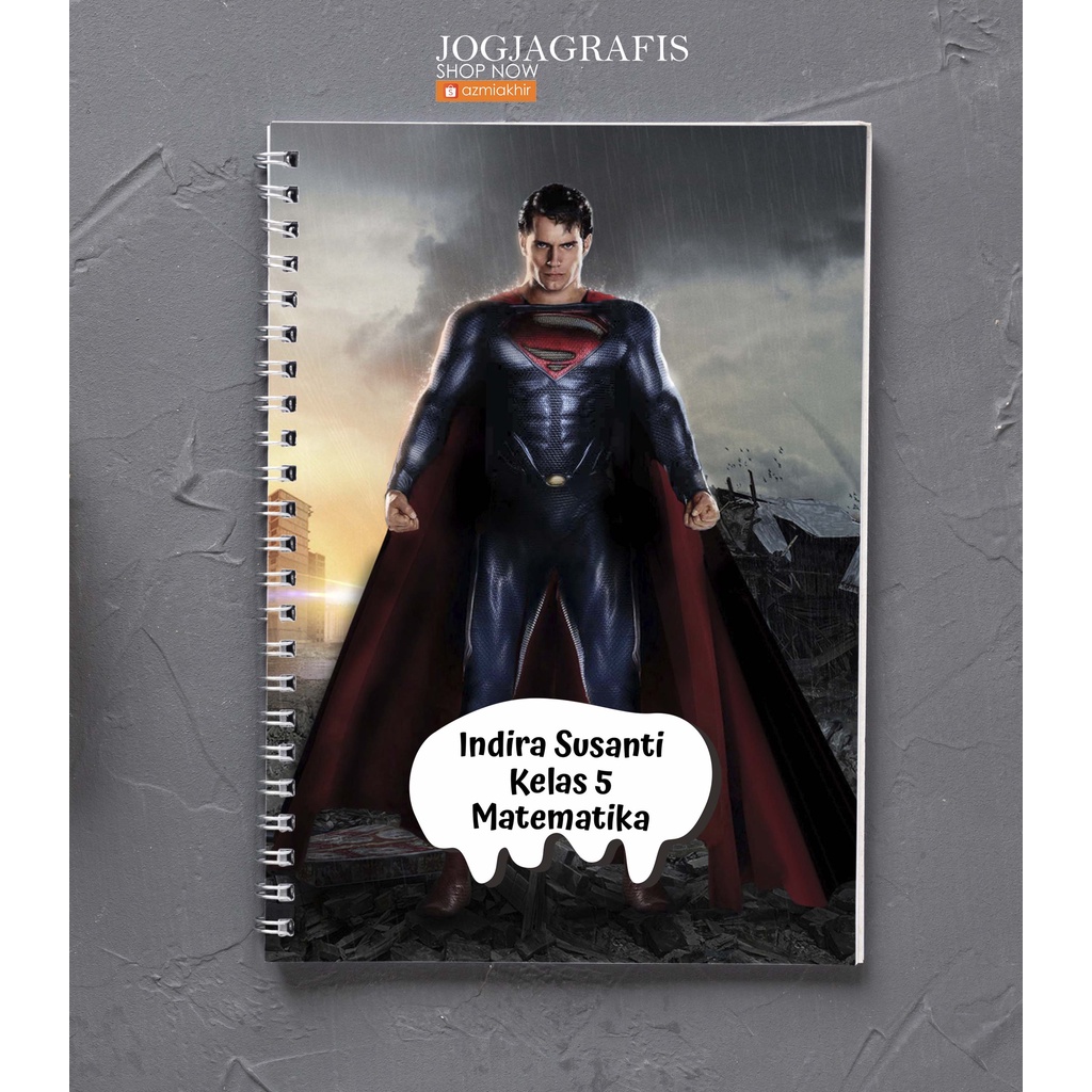 

Buku Notebook Superman A5 Custom Desain / BUKU TULIS CUSTOM / bloknot Spiral / Notebook Spiral