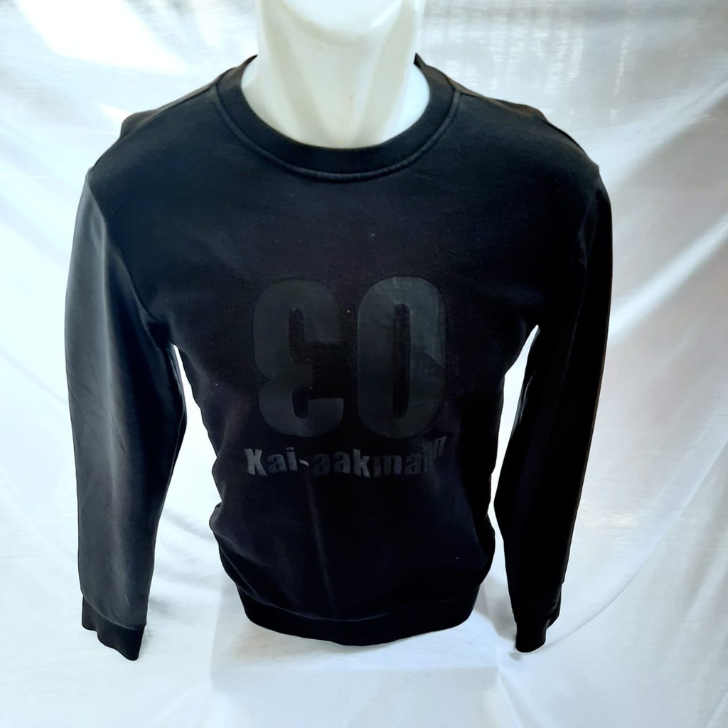 SWEATER HITAM SEMI KULIT  KAI-AAKMANN (SECONDHAND/PRELOVED)