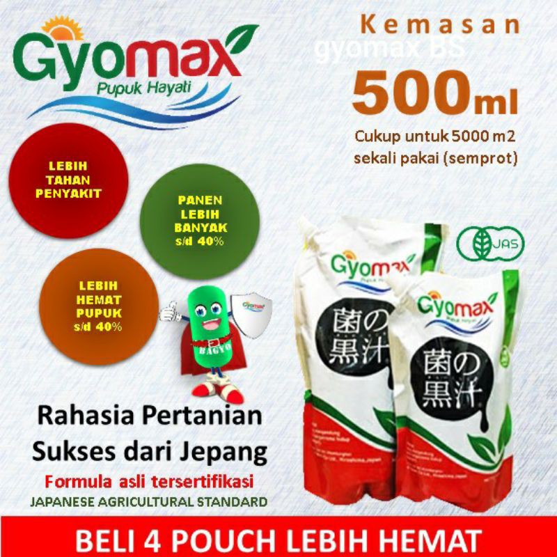 Pupuk Hayati Gyomax - Kemasan 500ml.