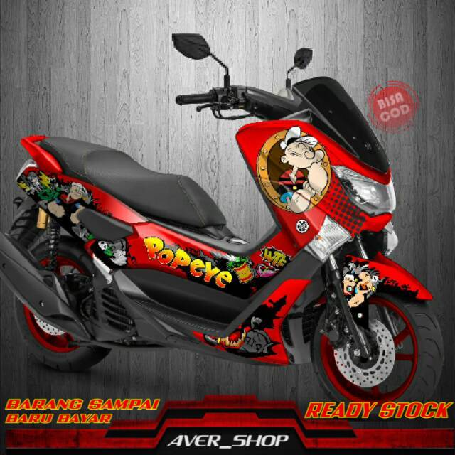 Decal nmax old full body Strping motor nmax 155 Stiker decal motor full body Sticker variasi
