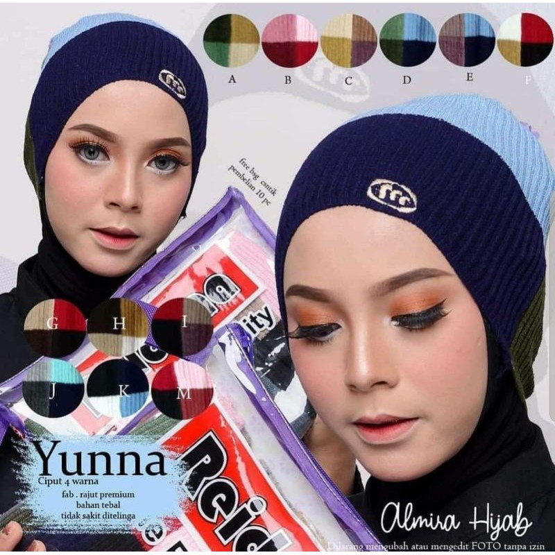 [PREMIUM] EMPAT WARNA••bandana rajut anti pusing•Inner rajut premium