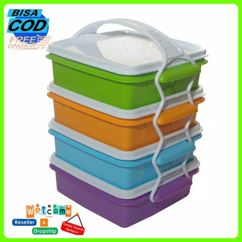 RANTANG 4 SUSUN / OMPRENG 4 SUSUN / RANTANG PLASTIK / RANTANG KEKINIAN / OMPRENG PLASTIK / OMPRENG