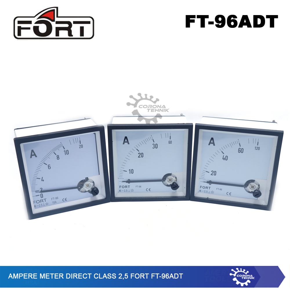 Analog AC Panel Meter - Direct Class 2,5 FORT FT-96ADT -  Ampere Meter