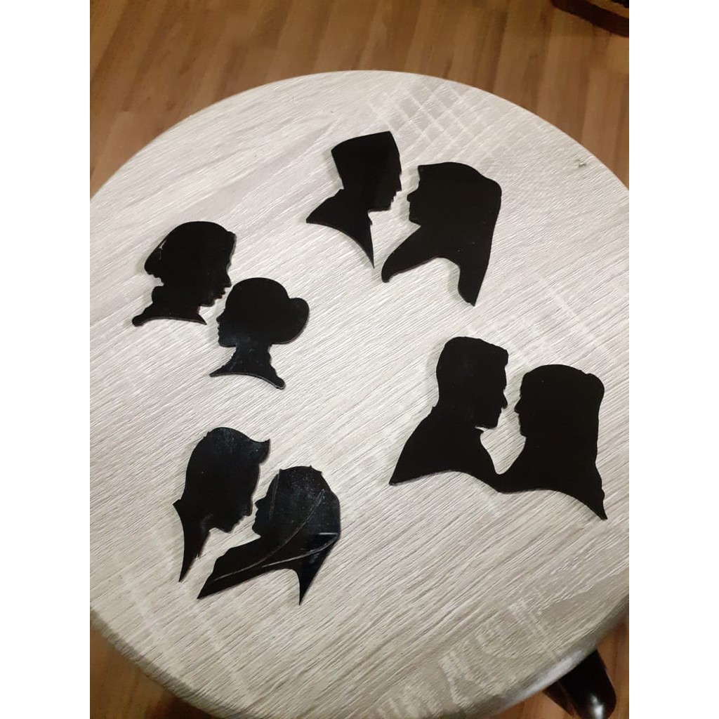 Siluet Couple Mdf & Acrylic / Akrilik / Siluet Couple Muslim / Siluet Couple Jawa Bahan Mahar