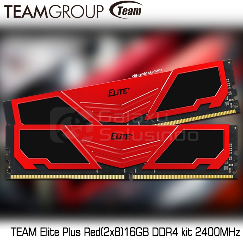 TEAM Elite Plus Red (2x8) 16GB DDR4 kit 2400MHz