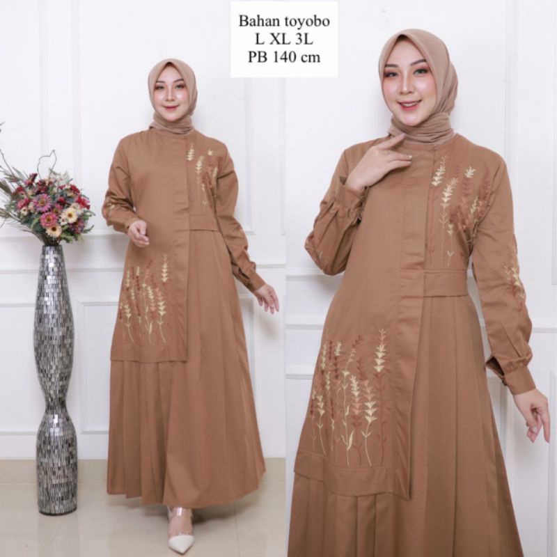 GAMIS BORDIR TOYOBO KEKINIAN//GAMIS BORDIR  PADI