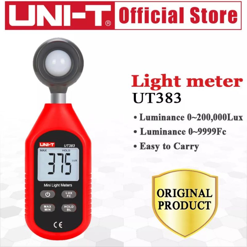 digital lux meter luxmeter luminometer light meter photo meter tester alat ukur intensitas cahaya si