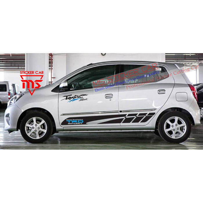 promo sticker agya stiker mobil toyota agya trd list body Elegan
