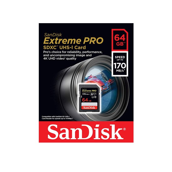 Sandisk SDXC Extreme PRO 64GB 170MB/S