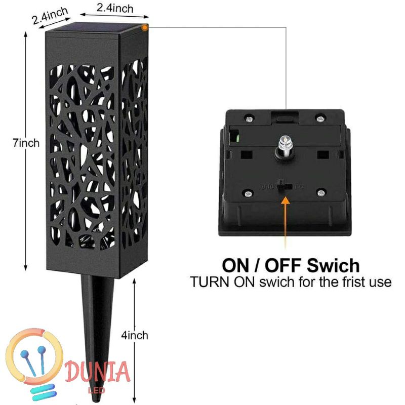 Lampu Solar Taman Panjang Kotak / Lampu Taman Tancap Model Minimalis Outdoor