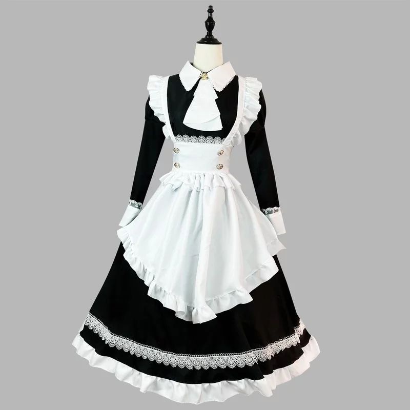 [AsahiCos] Maid cosplay costume lolita style long dress
