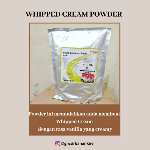 

Jual Bahan Whipped Cream Powder 1 Kg Tepung Instan Bubuk Whip Cream