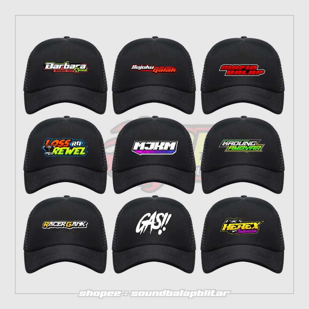 Topi Pria Snapback Racing Balap MJKM Racergank  Barbara Herex