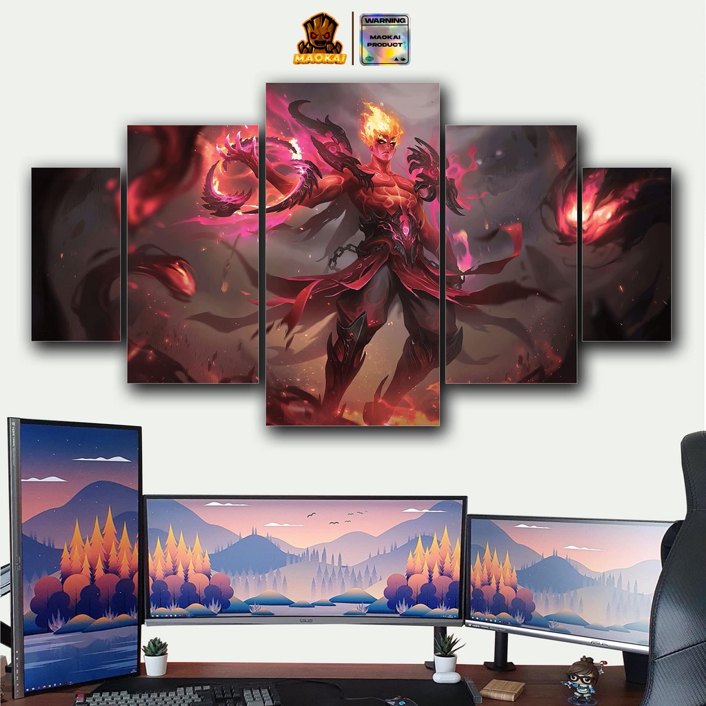 MAOKAI 1 SET Pajangan Hiasan dinding MOBILE LEGEND ML VALIR EDITION Poster Kayu Wall Decor