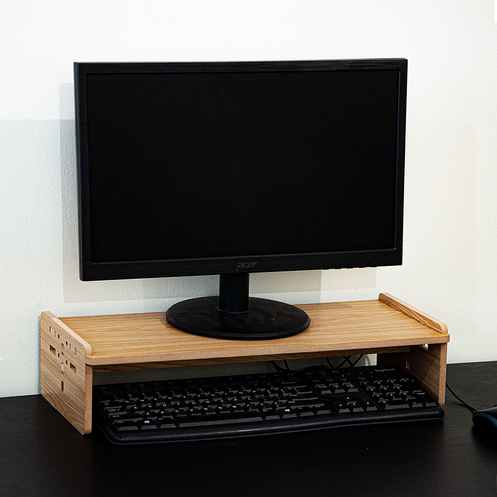 Rak Meja Stand Tatakan Monitor Komputer Serbaguna Desktop Storage Organizer MDF - LC060