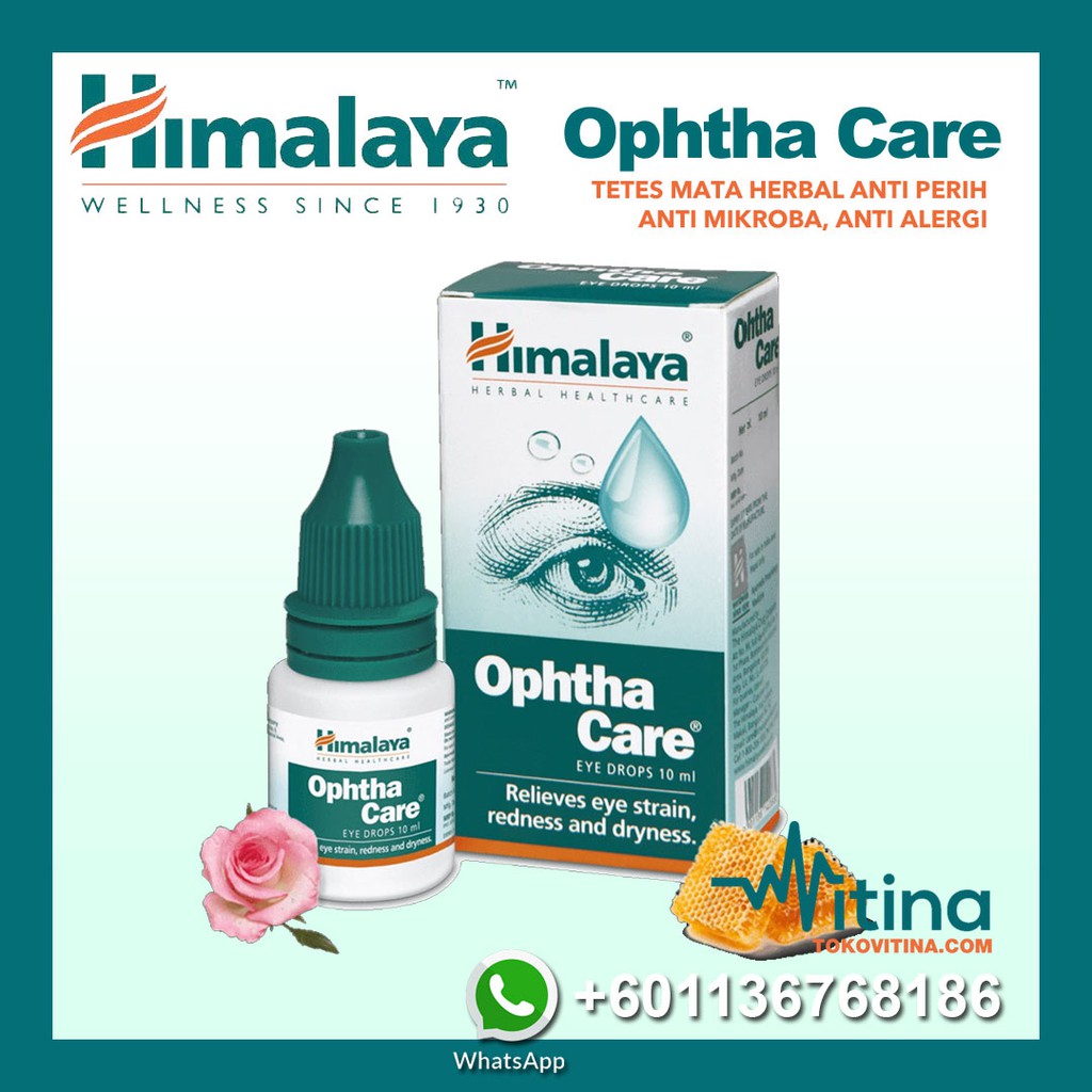 HIMALAYA OPHTHACARE OPHTHA CARE EYE DROPS TETES MATA HERBAL OPTHA