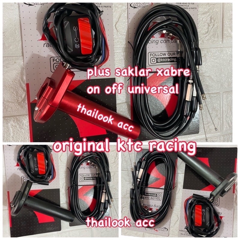 PAket gas spontan ktc slim 2 kabel Gas Spontan KTC RACING ORIGINAL