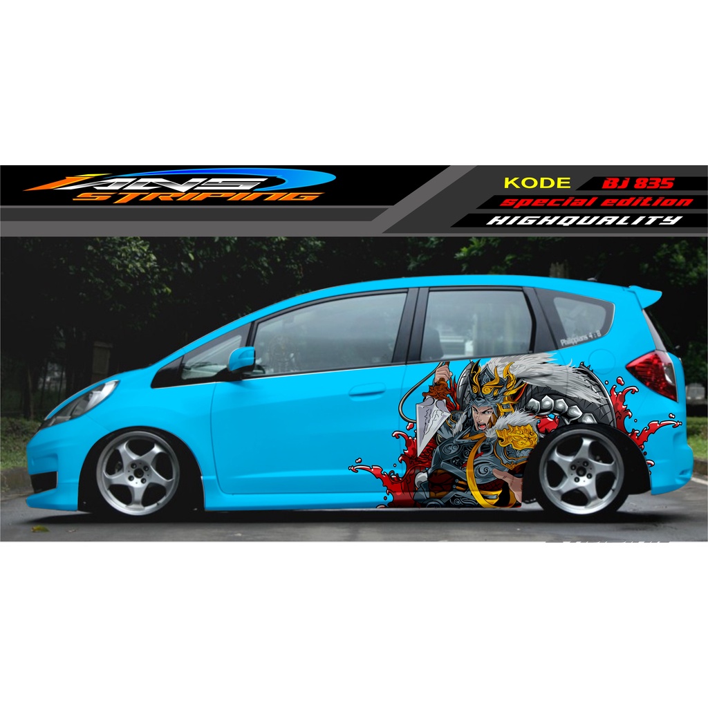 STIKER VARIASI  MOBIL HONDA JAZZ, SIGRA, YARIS, SWIFT / DECAL MOBIL / DECAL STICKER MOBIL ANIMASI