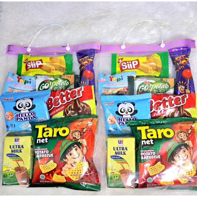 Paket Snack Ulang Tahun Anak Hampers Ulang Tahun Bingkisan Lucu Goodybag Ultah Free Kartu Ucapan