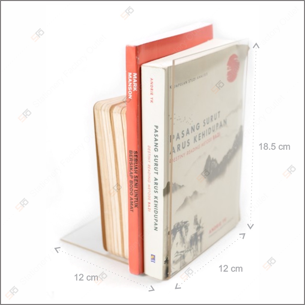 

Pembatas Buku Akrilik 2 mm - Acrylic Book Stand
