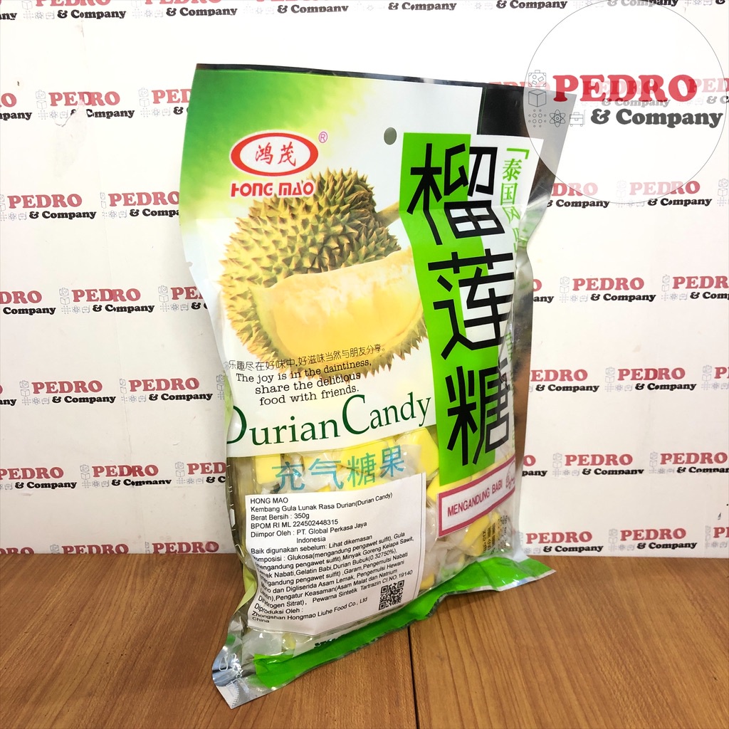 Hong Mao Durian Candy Permen 350 Gram - Kembang Gula Buah Duren