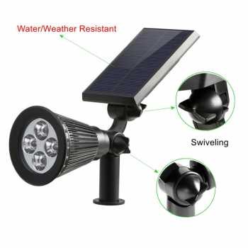 Hyelaer Lampu Taman Energi Solar Panel 4 LED - TS-G0102