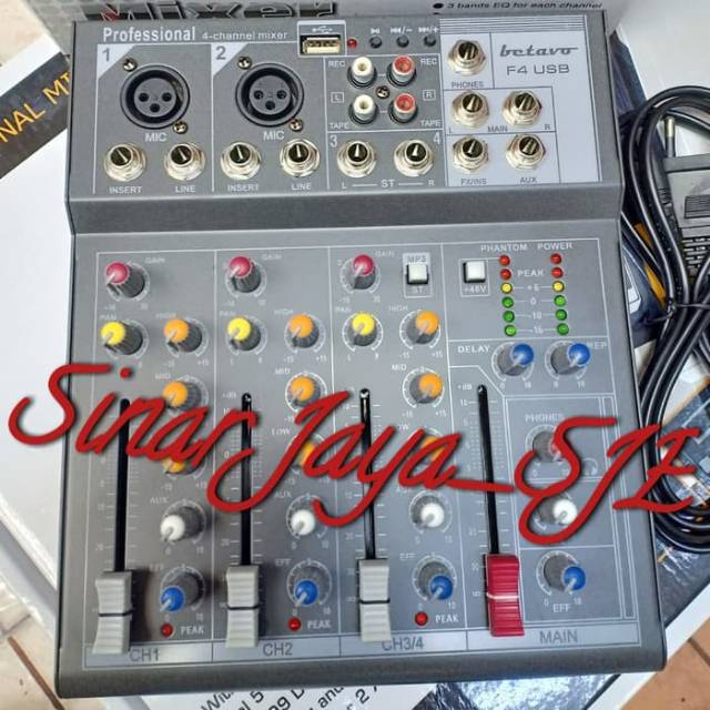 Mixer betavo F4 mixer audio 4 channel