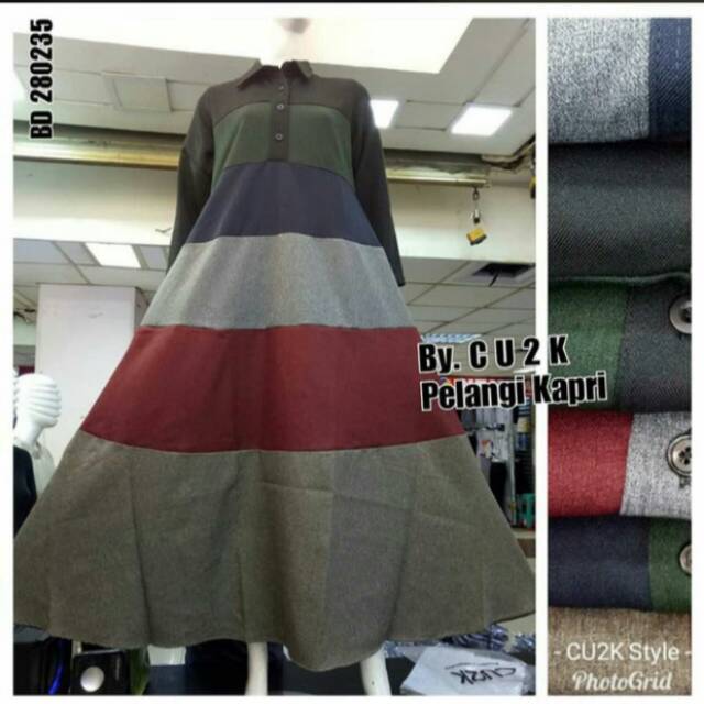 Gamis dress pelangi by cu2k