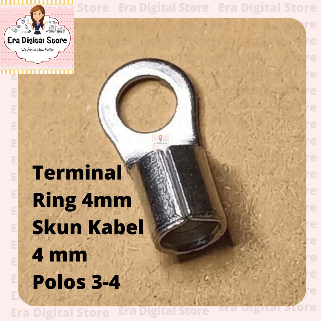 Terminal Ring 4mm Skun Kabel 4 mm Polos 3-4