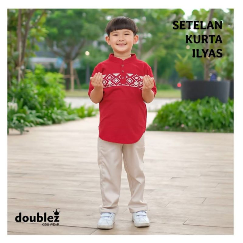 Setelan Koko Kurta Anak Murah Meriah Bahan Kaos Usia 3-12 Tahun - Set Kurta Ilyas