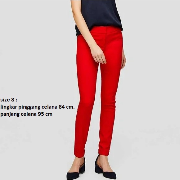 LOFT WOMEN Katherine Texture Skinny Cuffed Ankle Lava Red