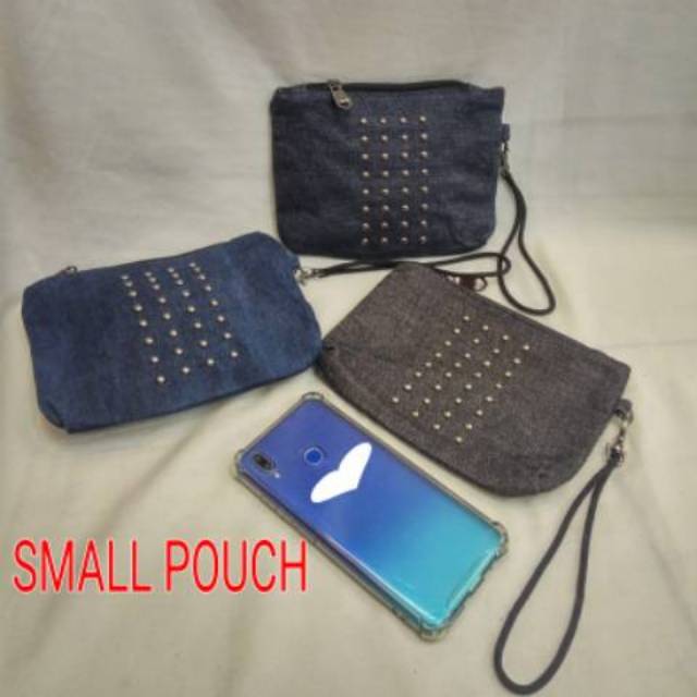 SMALL POUCH WALLET STUDD CLUTCH WALLET/tas selempang cewek import jeans