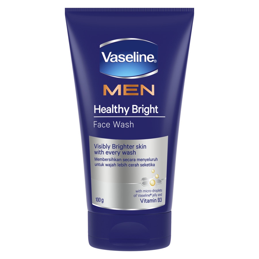 Vaseline Men Face Wash Healthy Bright Anti Acne All Variant Sabun Cuci Muka Pria 100G