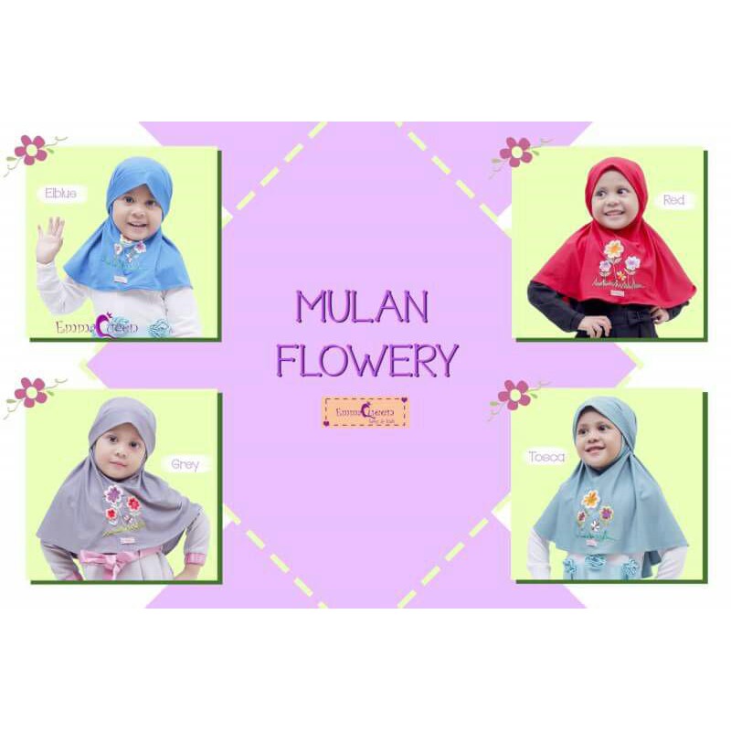 Jilbab Anak Mulan Flowery Emmaqueen