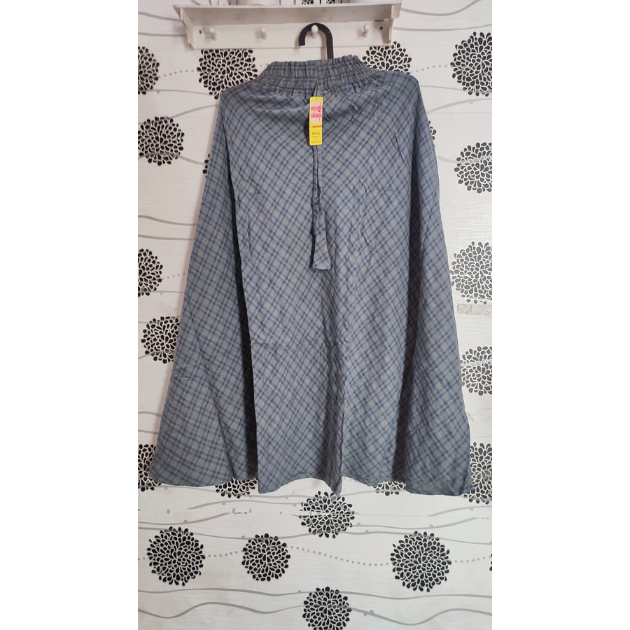 ROK FLANEL IMPORT PANJANG/ROK TARTAN/ROK KOTAK PAYUNG-Ab