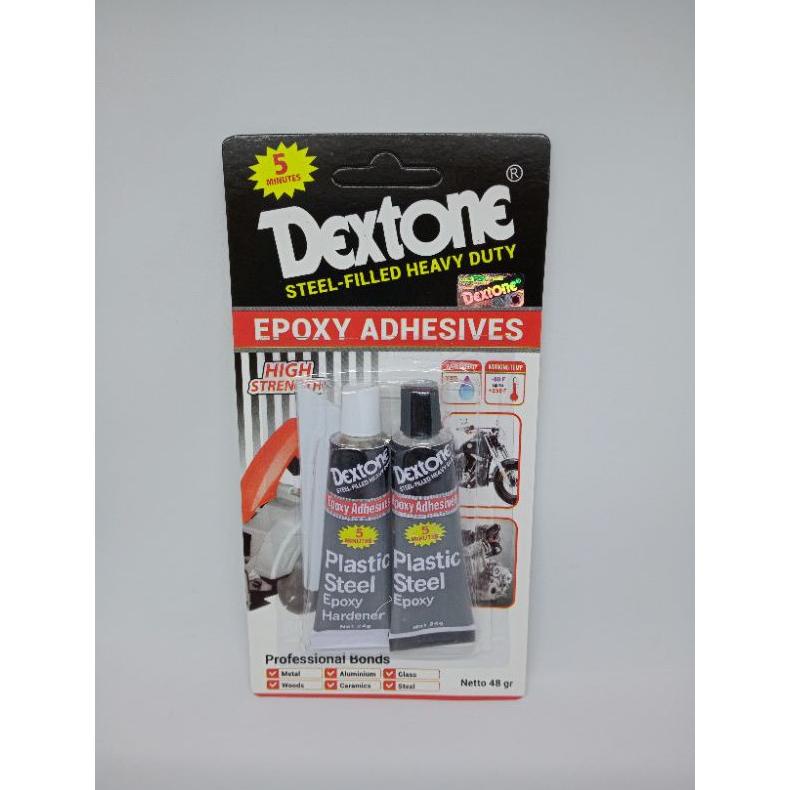 

((BISA COD)) Dextone Lem Besi Epoxy Plastic Steel 5 menit 48 gram - Lem Perekat Besi Baja Kayu Plastik Keramik Murah