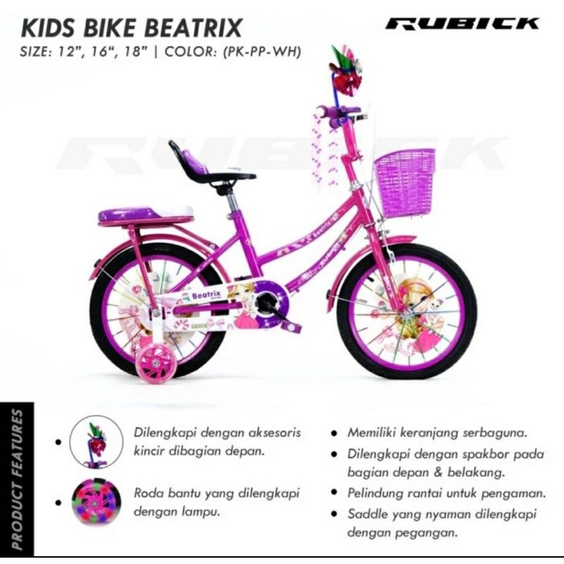 Sepeda anak perempuan RUBICK BEATRIX