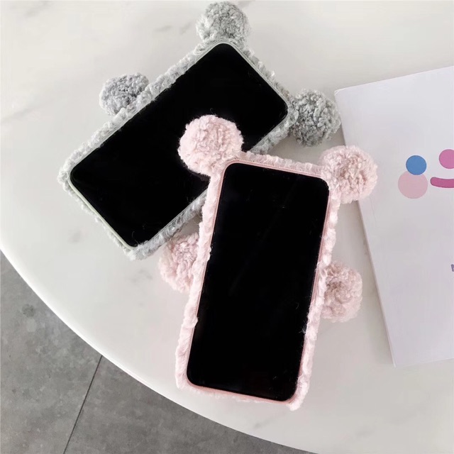 Furr Case Bear untuk All Phone Types iPhone Oppo Vivo Xiaomi Samsung Huawei Realme 5 3 pro V15 F11