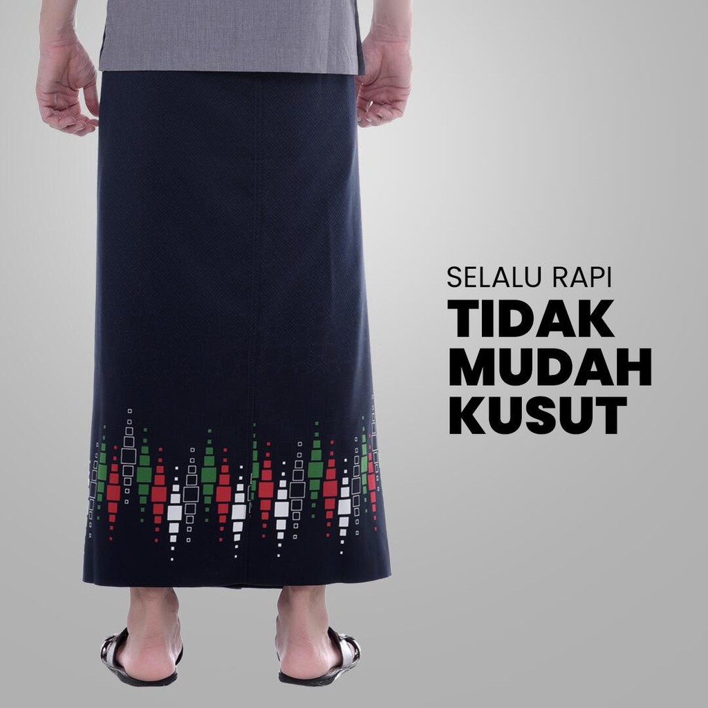 DISKON Sarung Rabbani AYUB Motif Palestina warna Hitam Biru Putih Kain Sarung Dewasa Rabani Palestin