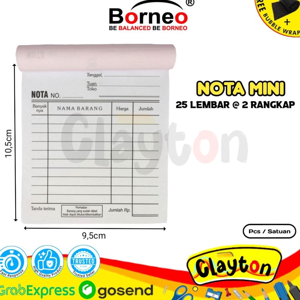 

SIAP KIRIM Buku Nota Kontan Borneo Kecil 2 Ply NCR / Nota Kontan 2 Rangkap Kecil / Nota Kontan Mini ❁ 849