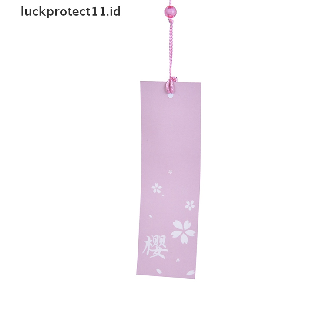 &lt; Luckprotect11.Id &gt; 1pc Lonceng Angin Kaca Bunga Sakura Wind Chimes Lonceng Angin Rumah