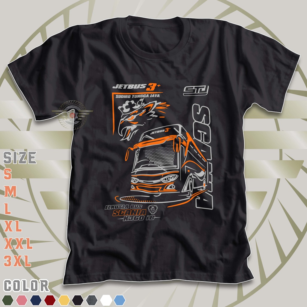 Kaos Baju Bismania Sudiro Tungga Jaya STJ Elkusla Bus Scania K360iB Jetbus 3+ - 7171