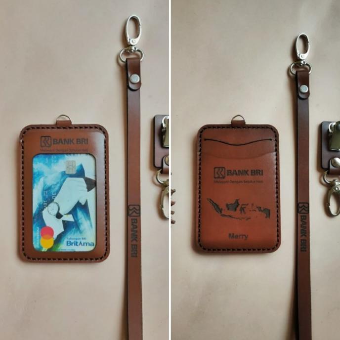 

BISA COD gantungan id card kulit asli holder TERBATAS Kode 1016