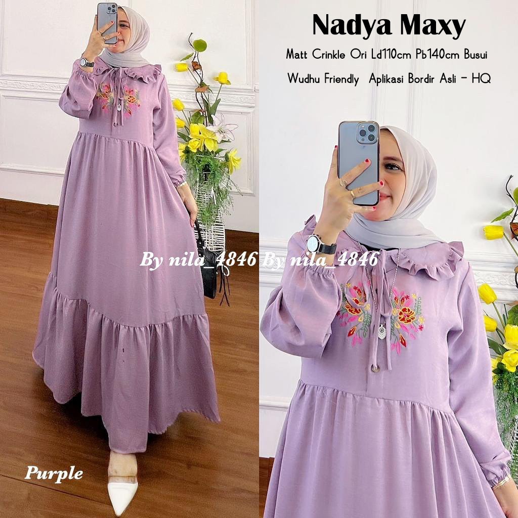 NADYA MAXI/MAXI DRESS CRINKLE/MAXI DRESS TRENDY/MAXI DRESS SIMPEL