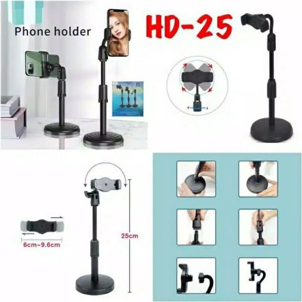 HOLDER HP HD-25 KEKINIAN / PENYANGGA HP HD25 TONGSIS SELFIE PANJANG