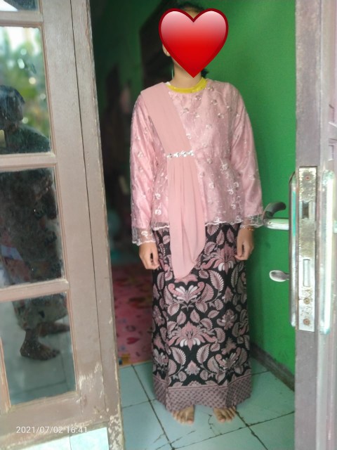 Blouse Anjela Dus - Aurora Selendang Ceruty - Stelan Kebaya Modern - Kebaya Wisuda - Kebaya Kekinian